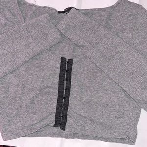 Forever 21 crop corset long sleeve shirt